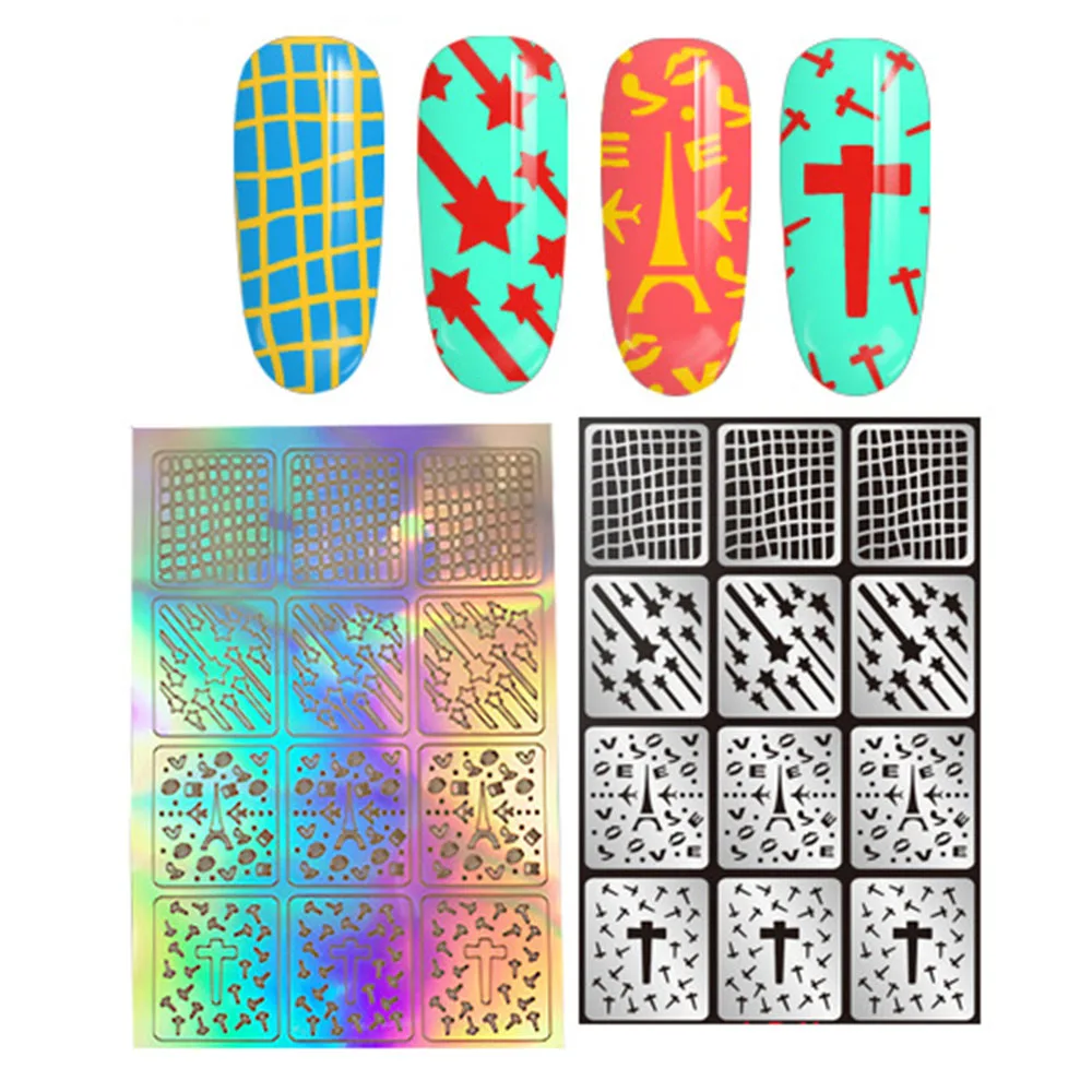 Дизайн ногтей Картины Шаблон Печать пластины окрашенные инструменты маникюр