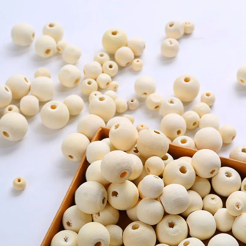 DIY Деревянные плоские круглые свободные бусины Spacer Подвески экологически чистых