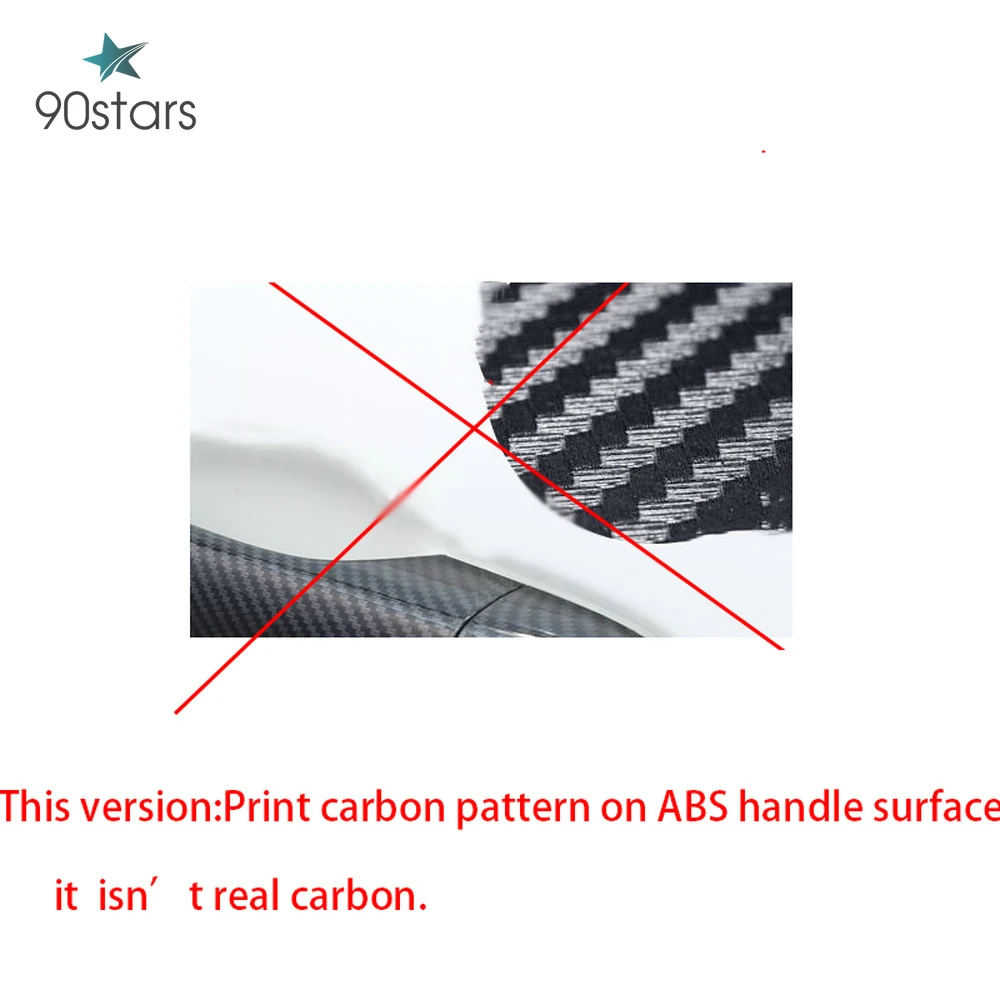 Высокое качество 100% Настоящее углеродное волокно авто наружная дверная ручка