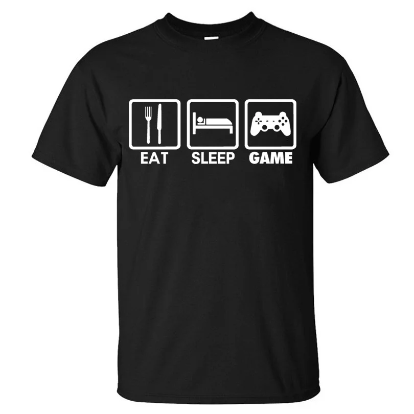 

Men New Fashion Eat Sleep Game XBOX Gamer Funny T-shirt Humor Casual Printed College Mens T Shirt Tshirt