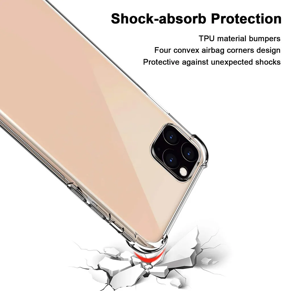 Чехол для телефона на iphone 11 Pro Max 11Pro i phone iphone 11 Чехлы Coque прозрачная защита Fundas анти шок ультра тонкий ТПУ чехол s