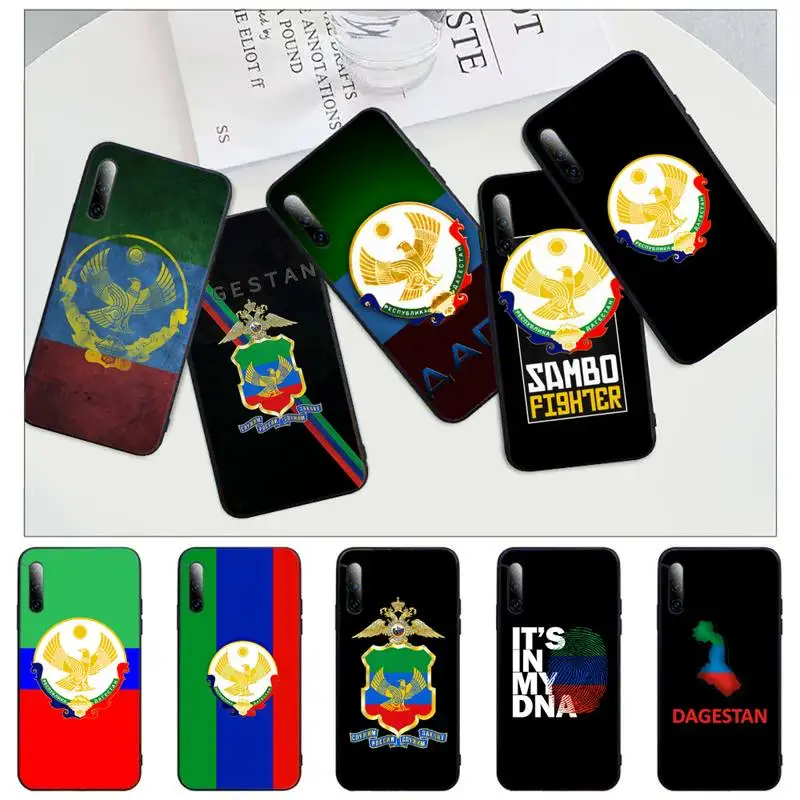 

Dagestan Flag Coat Of Arms Map Phone Case For iphone 12 11 13 7 8 6 s plus x xs xr pro max mini shell