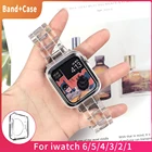 Ремешок прозрачный для Apple Watch Band SE Series 6 5 4 40 мм 44 мм, браслет для Iwatch 3 2 1 38 мм 42 мм, аксессуары для наручных часов