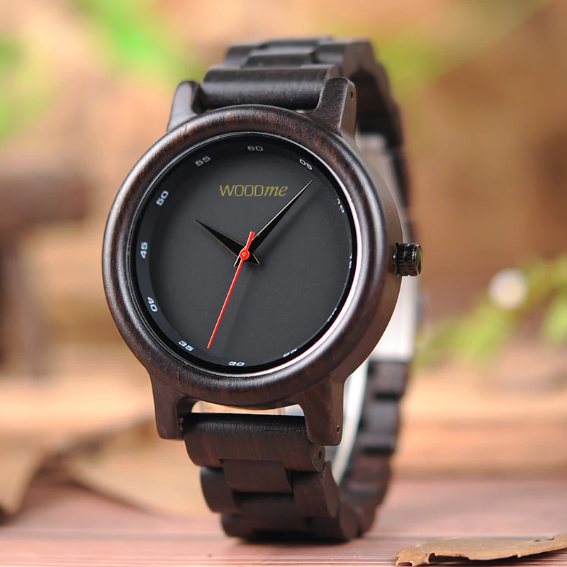 Часы мужские деревянные простые водонепроницаемые с Т образным ремешком в