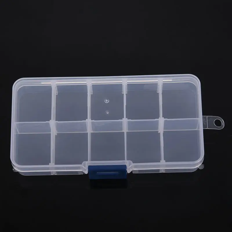 10 слотов регулируемая пластиковая рыболовная приманка крючок снасти Коробка