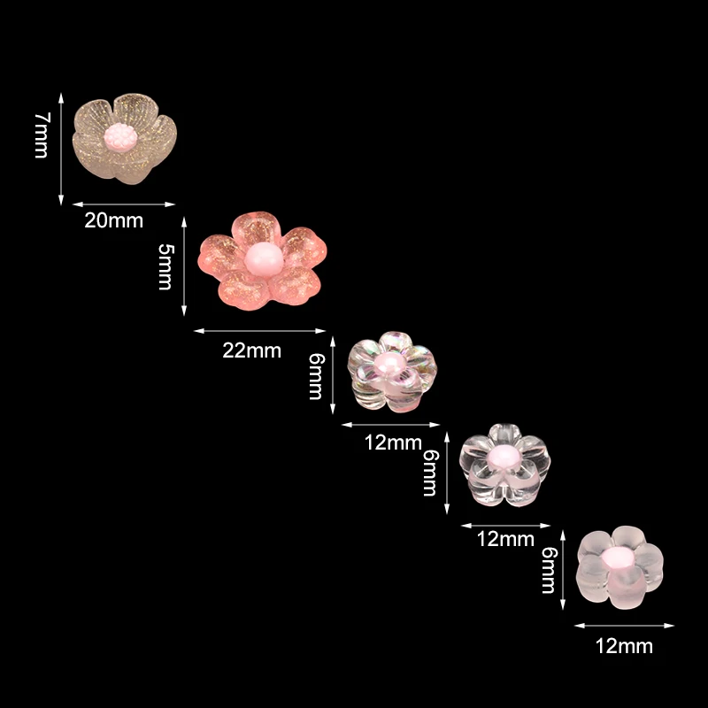 

DIY Fashion Jewelry Accessory Transparent Acrylic Flower Spacer Mix Color 12MM Blossom Bead In Beads Bracelet Making Department