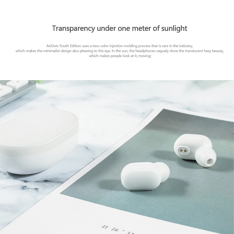 Оригинальные Bluetooth наушники Xiaomi AirDots молодежная версия портативные вкладыши с
