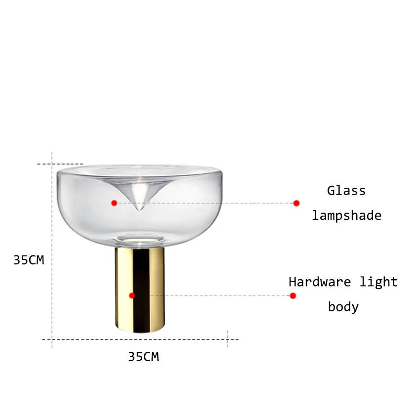 Скандинавский светодиодный стеклянный Настольный светильник с изображением