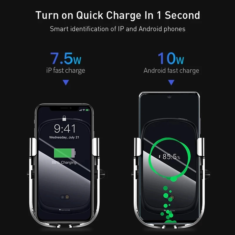 

15W Wireless Car Charger Qi Wireless Charger In Car Air Vent Mount Holder Infrared Sensor Wireless Charging Phone Holder