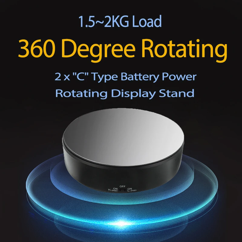 

180*45 mm 360 Degree High Power Load Electric Rotating Display Stand Jewelry Watch Display Stand Turntable Packaging Tool