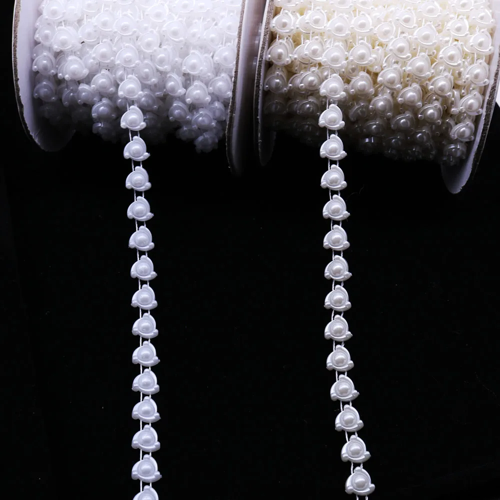 Новинка 2019 цепочка с имитацией жемчуга шириной 9 мм 2 ярда свадебная для шитья