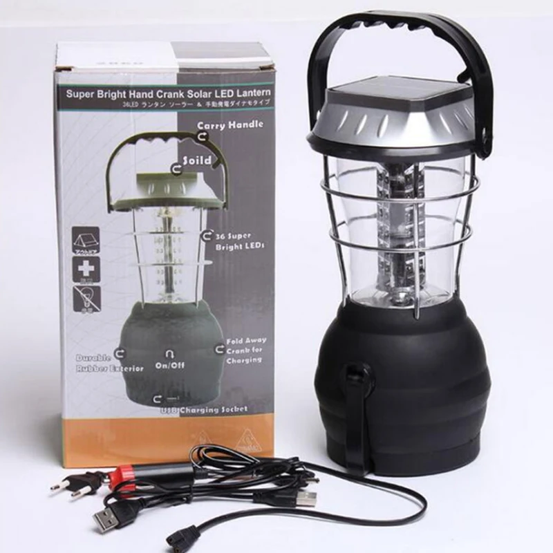 Портативный фонарь на солнечной батарее 36 светодиодов | Лампы и освещение
