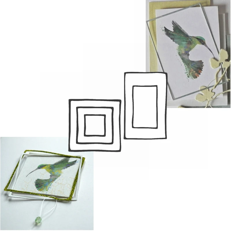 

Rectangle/Square Frame Die Cuts For Cards Making Art Frames Metal Cutting Dies Stencils 2020