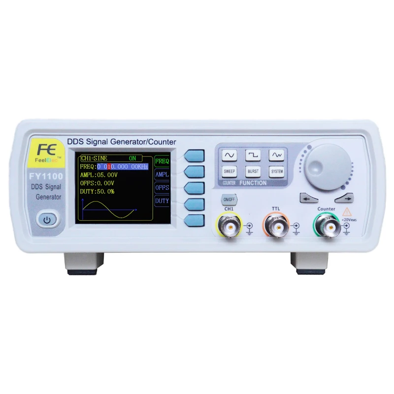 

FY1100-5M Single Channel Signal Generator DDS Signal and TTL Level Output Waveform Pulse Function Frequency Meter Signal Source