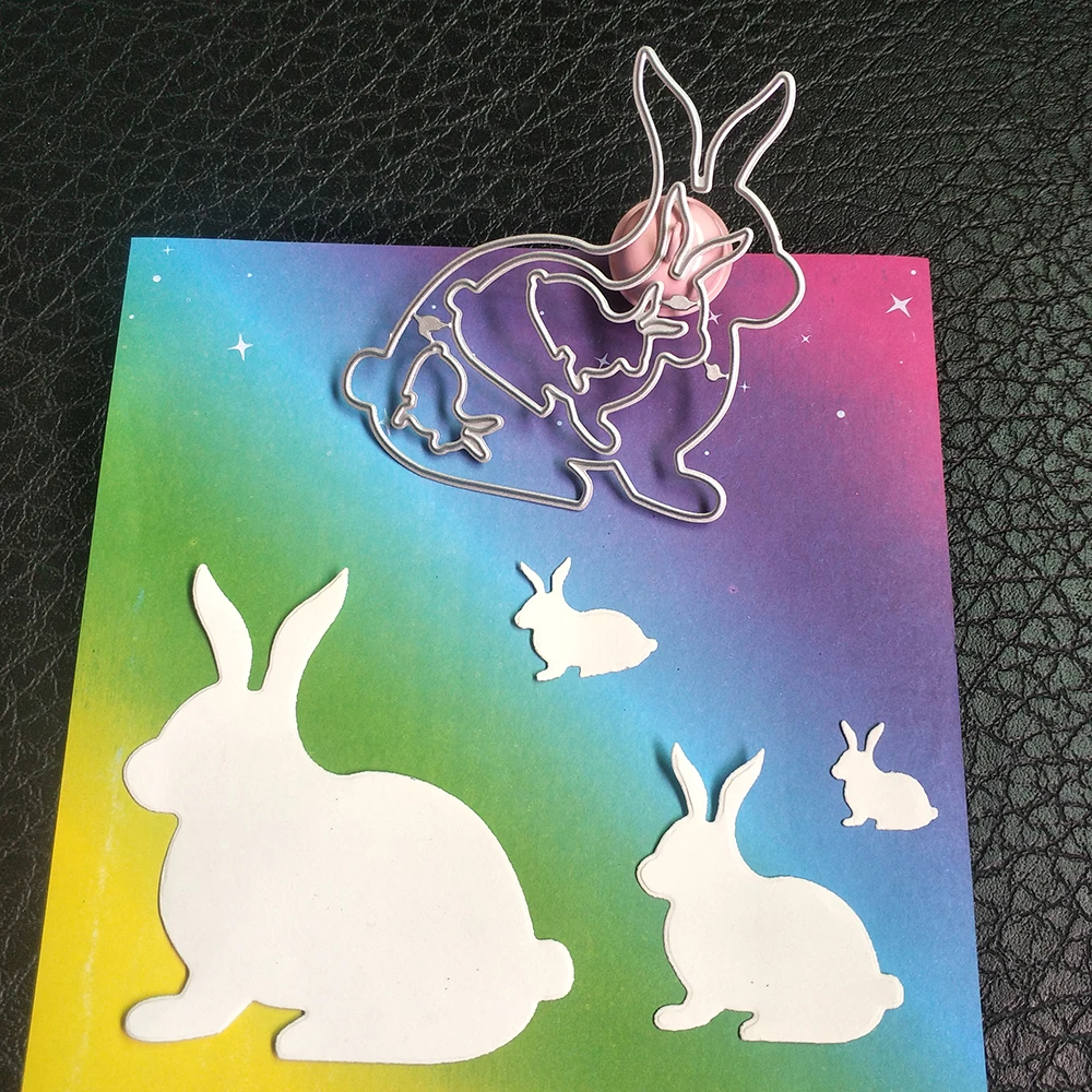 

4 rabbits metal cutting dies scrapbook photo album photo frame decoration DIY handmade art