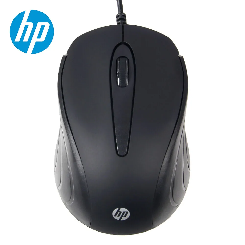Черный Hp S300 эргономичная дизайнерская мышь для компьютера, ноутбука, портативная проводная USB мышь, удобная на ощупь, настольная, деловая, Офисная мышь - Цвет: Черный