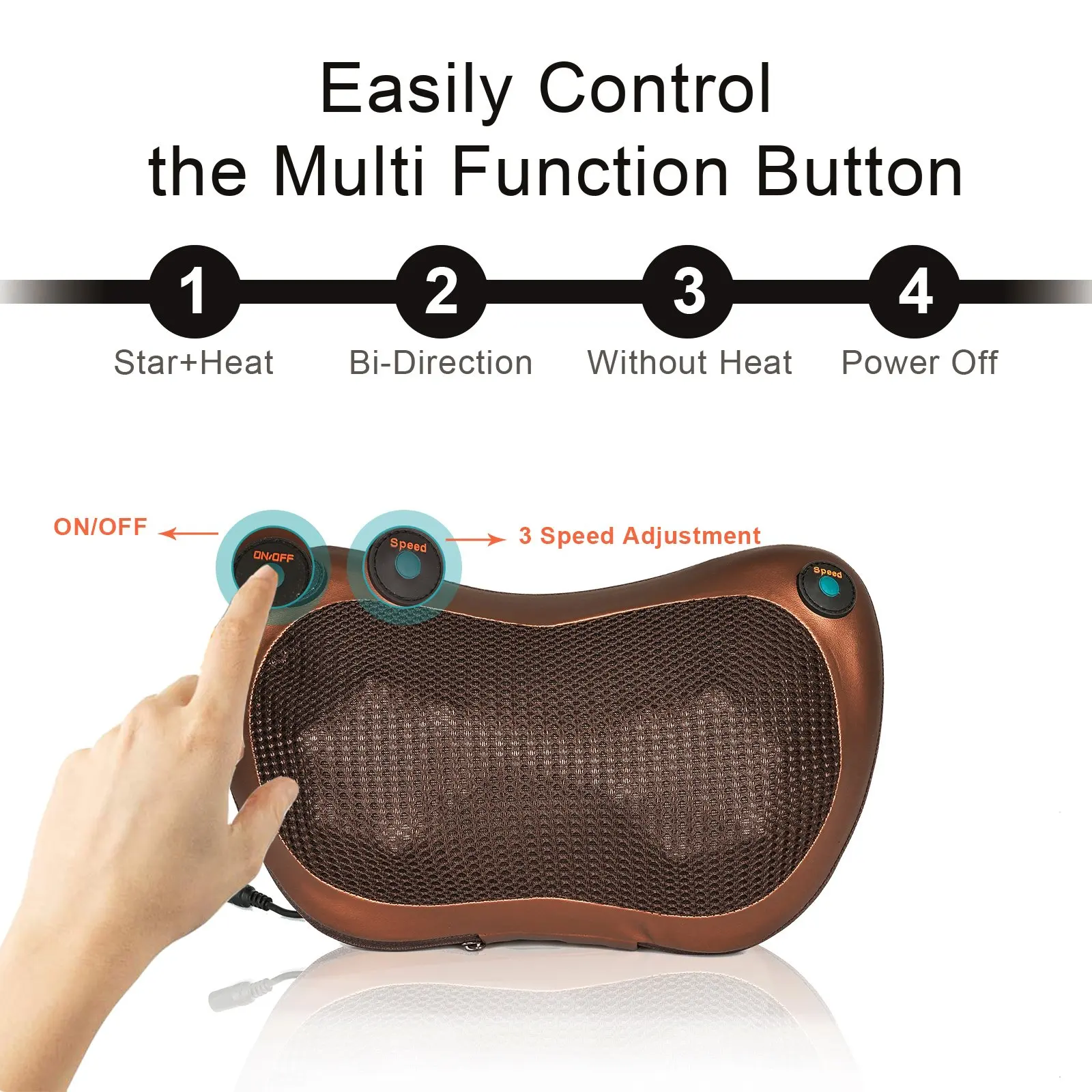 

18 Head Car And Home Relaxation Massage Pillow Electric Massage Shoulder Neck Infrared Heating Massager Relaxation Body Massage