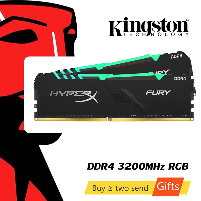 

Original Kingston HyperX FURY 8GB 16GB DDR4 2666MHz 3200MHz Desktop RAM Memory CL15 DIMM XMP Desktop Internal Memory For Gaming