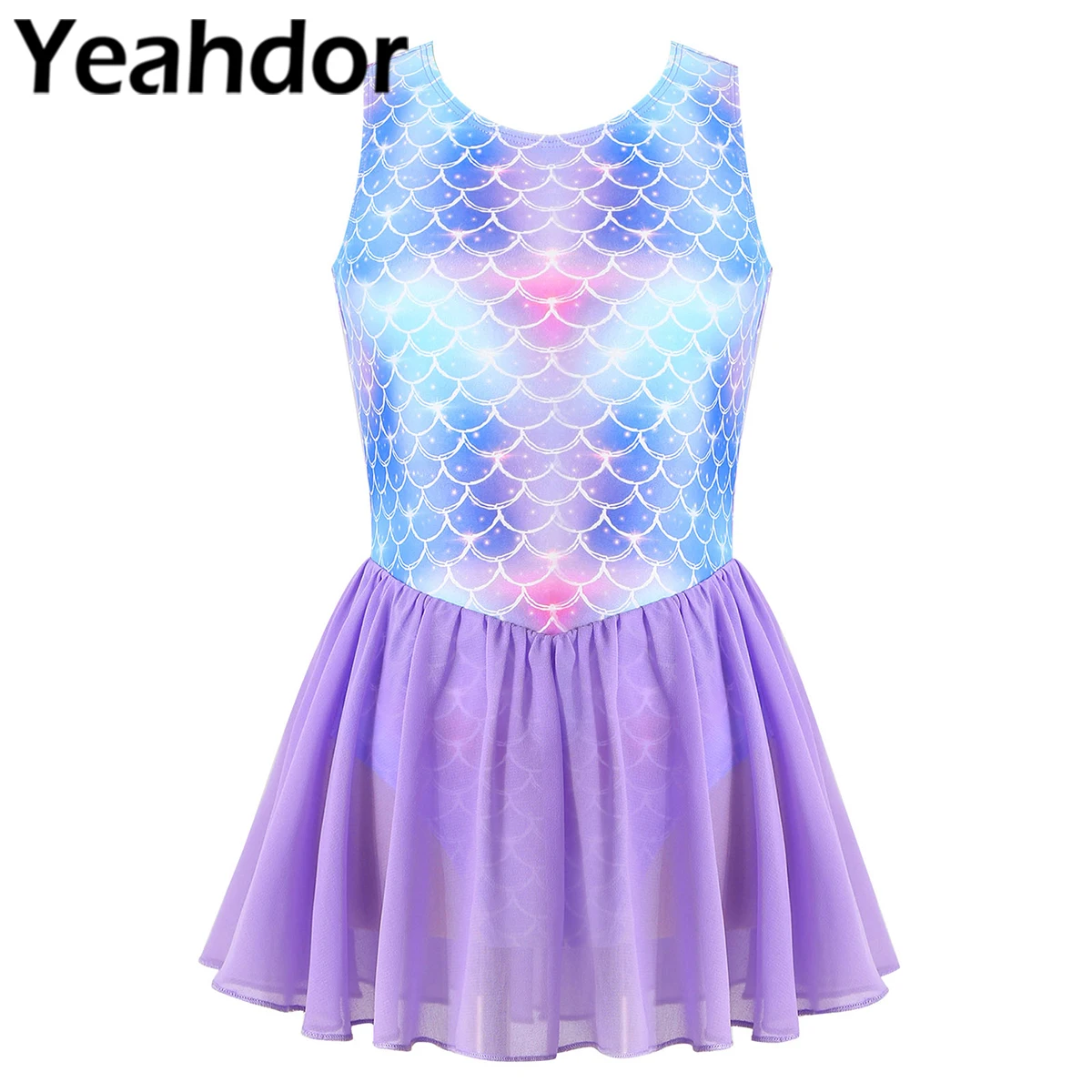 

Детский пляжный купальный костюм без рукавов, с круглым вырезом и принтом