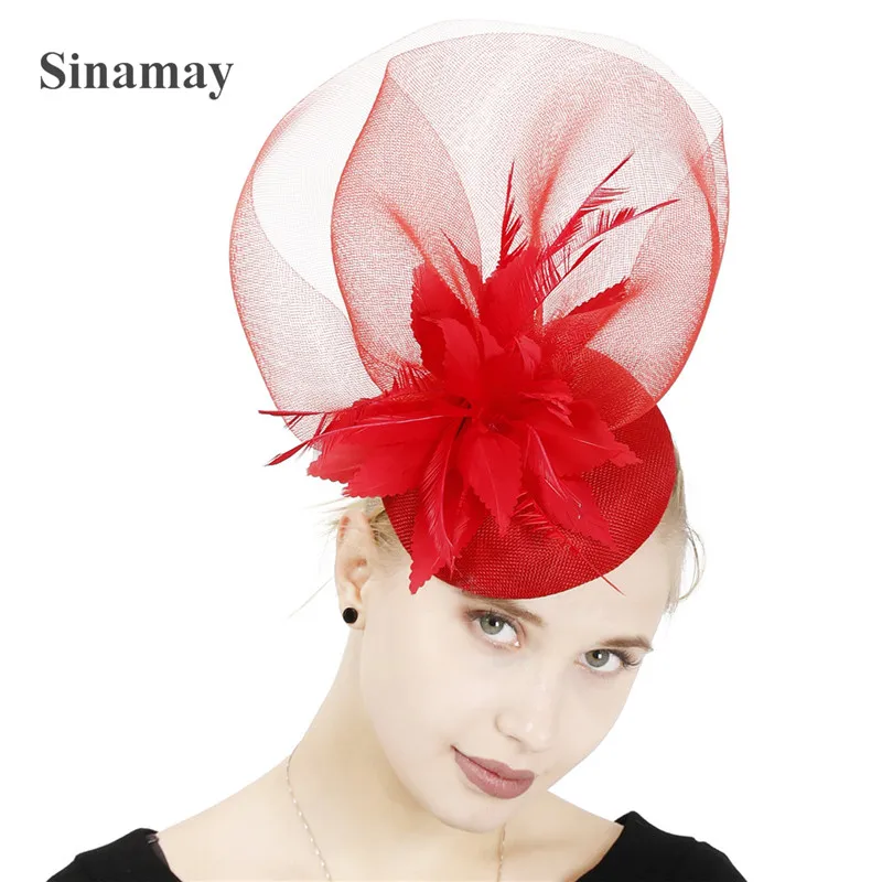 

Fahion Mesh Fascinators For Women Wedding Hair Accessories Ladies Church Headwear Headbands Ladies Party Tea Headpiece Hair Clip