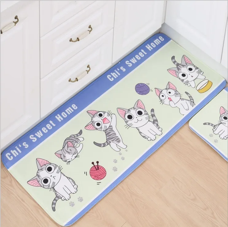Kawaii добро пожаловать коврики животные кошка принт ванная комната кухня ковры