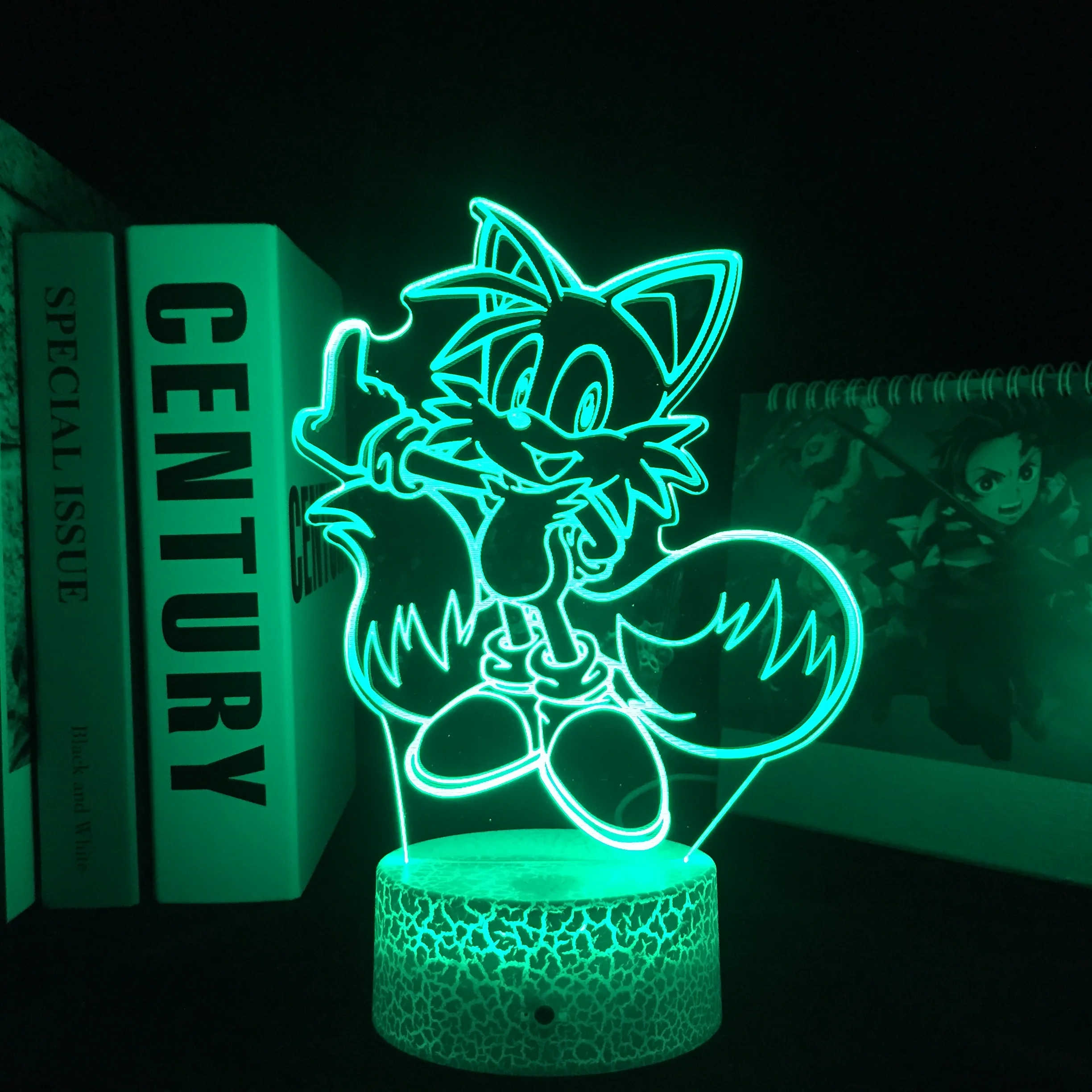 

Anime Cute Fox Figure LED Night Light Touch Remote Control Color Switch Acrylic 3D Lamp for Child Gift Bedroom Decor Light