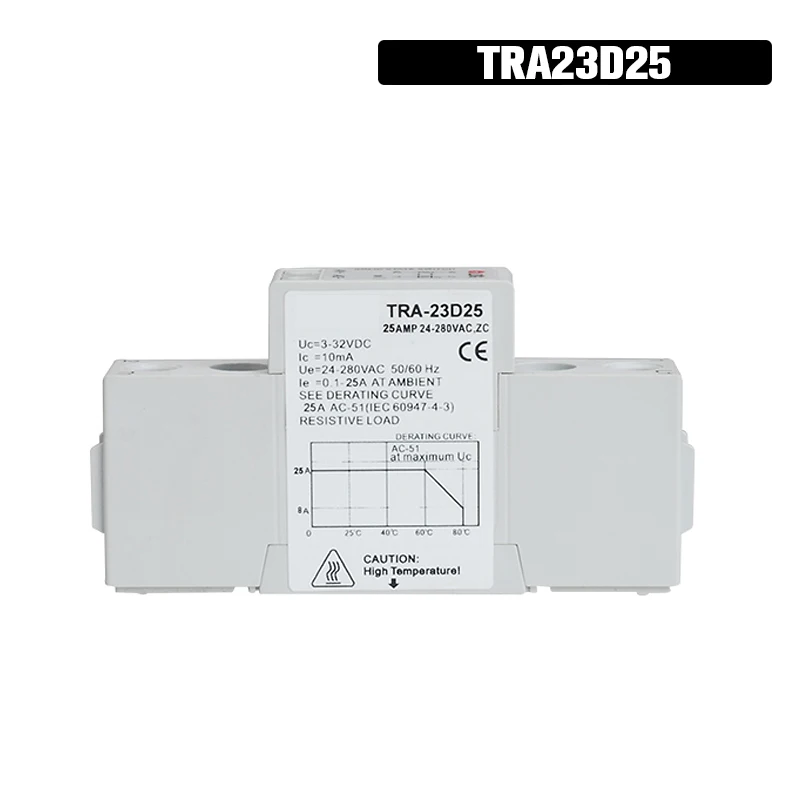 Автомобильный твердотельный релейный модуль TRA23D25 25 А 12 В SSR от постоянного тока