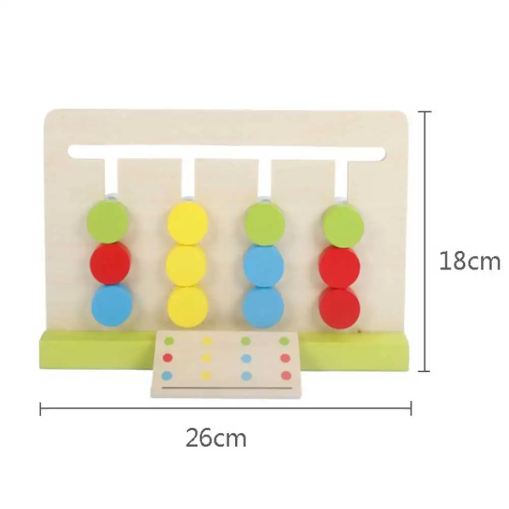 

Montessori Four-Color Game Children's Puzzle Chess Teaching Aids Logical Thinking Training Wooden Toys W50