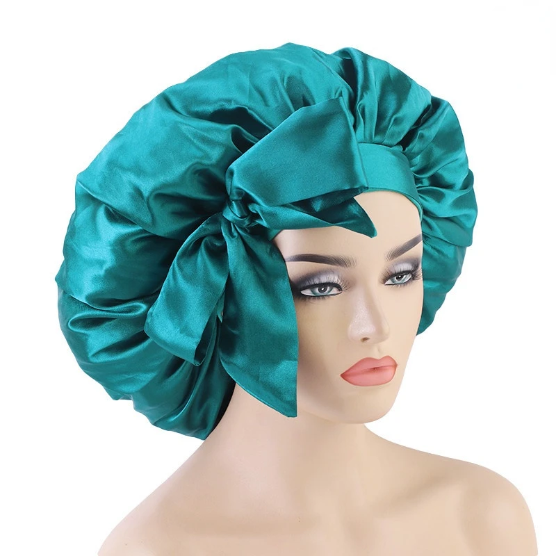Новые очень большие шелковые атласные Сатиновые головные уборы для женщин