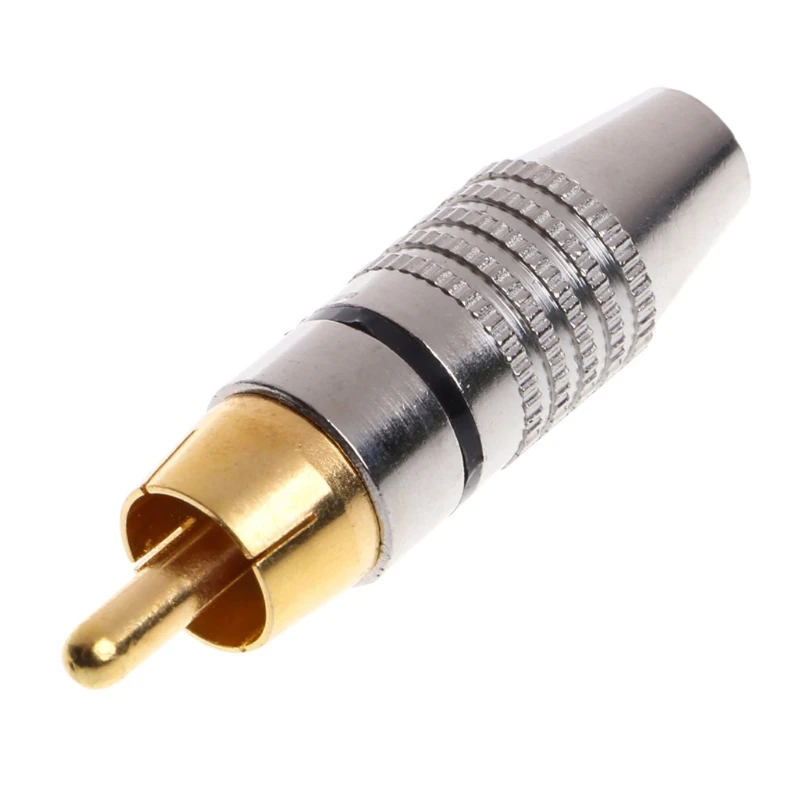 20Pcs RCA Plug Audio Video Locking Cable Connector Gold Plated Color Send Randomly Drop Ship | Обустройство дома