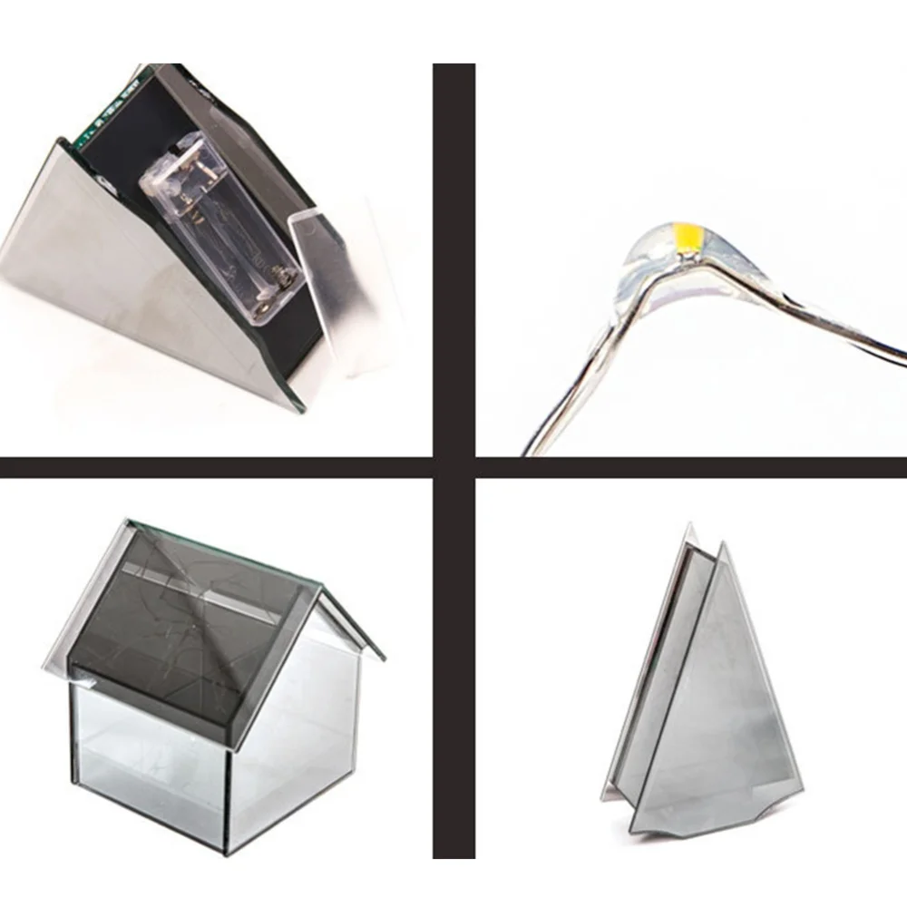 

Glass House LED Copper Wire Lamp String Light Decorative Centerpiece Warm Night Light (Tower, Small)