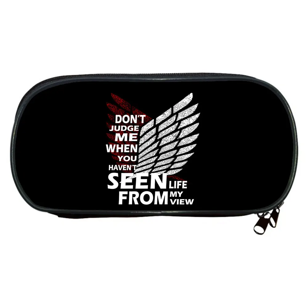 

Attack On Titan Pencil Case Anime Stationery Box Cosplay Pen Pencil Case Kids Cartoon Storage Bag Makeup Bag Gift