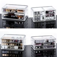 drawer makeup organizer cosmetics storage box organizador maquillaje transparent plastic box lipstick jewelry display stand