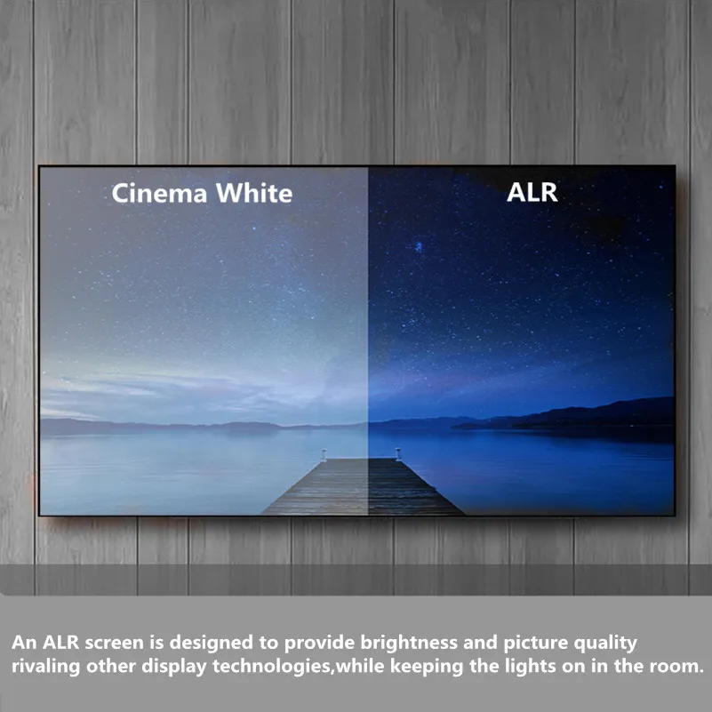 8K перфорированный экран проектора с неподвижной рамкой защитой от