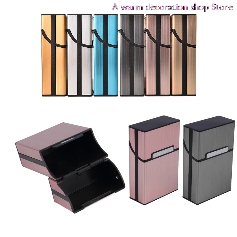 

Personality Creative Aluminum Smoking Cigarette Case Fashion Men Cigar Tobacco Holder Pocket Box Storage Container Gift Box
