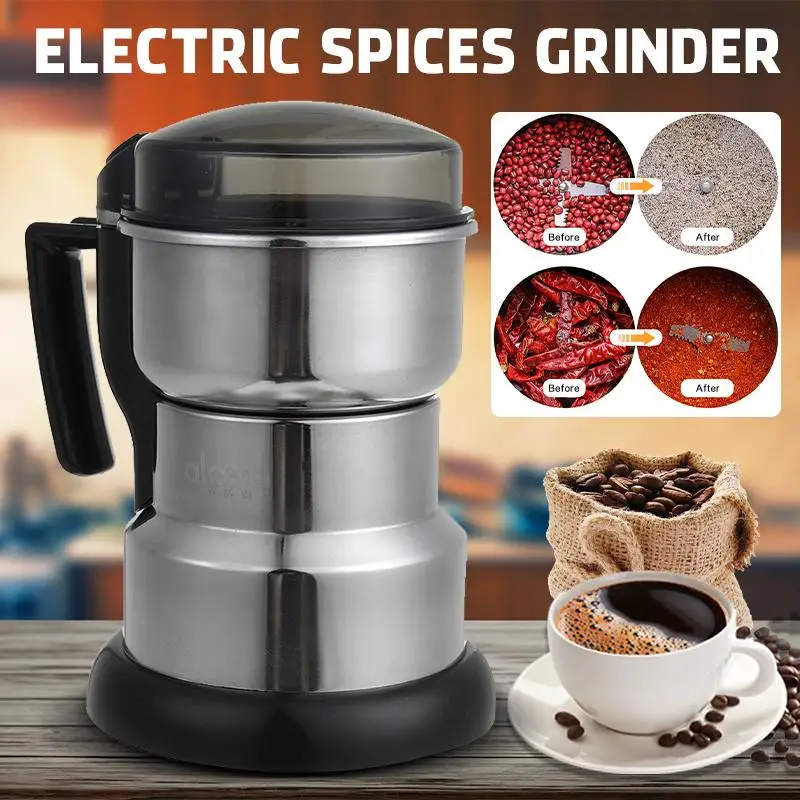 

400W 220V Electric Coffee Bean Grinder Grinder Kitchen Tools Herb Salt Pepper Spice Nut Cereal Mini Powder Grinder