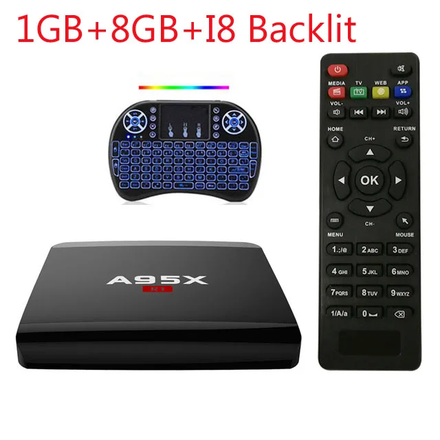 1GB 8GB I8B Android 7,1 ТВ приставка Amlogic S905W четырехъядерный 2 Гб 16 Гб Смарт ТВ видео 3D 4K HD 2,4G Wifi медиаплеер смарт андроид ТВ приставка A95X R1 - Цвет: 1GB 8GB I8B