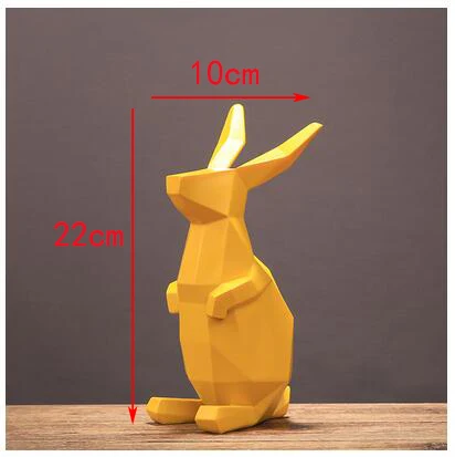 Европейские, полимерные геометрические Lucky Rabbit маленькие украшения, открывающие подарки на новоселье, домашняя мебель, гостиная/офис, Ремесла, Декор - Цвет: style1