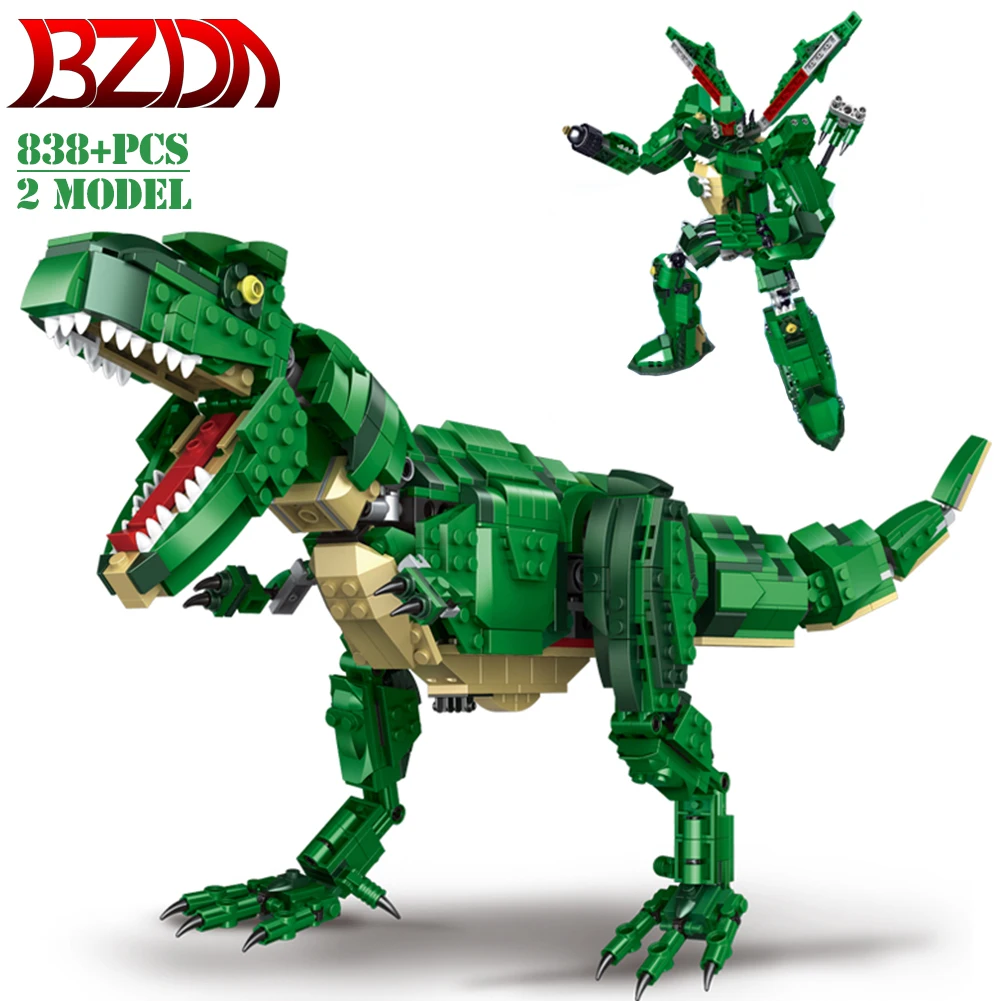 

BZDA Jurassic Dinosaur Assembled Building Block Tyrannosaurus Model Boy DIY Christmas Educational Toys Child Birthday Gift
