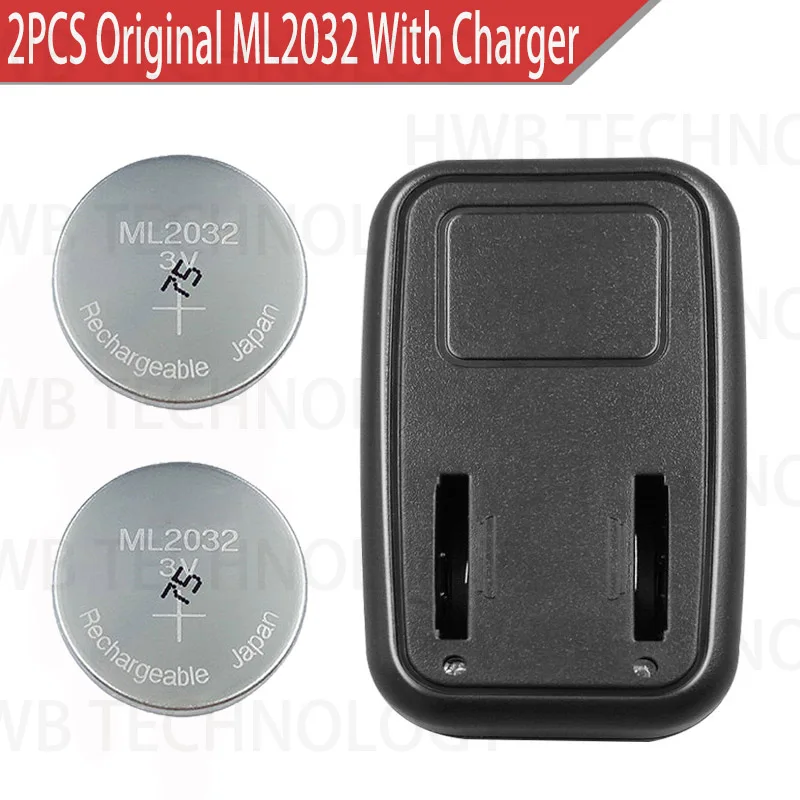 2 шт. новые оригинальные перезаряжаемые литиевые батареи ML2032 3 в + зарядное