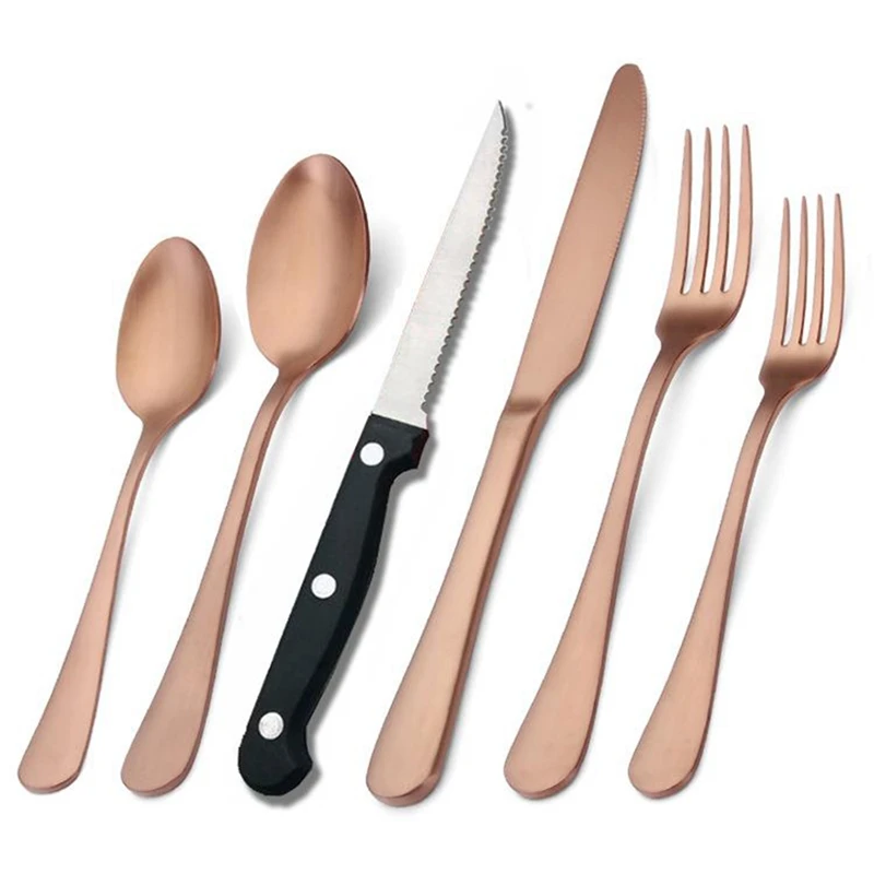 

Stainless Steel Cutlery 24-Piece Set Western Steak Cutlery Set Western Cutlery