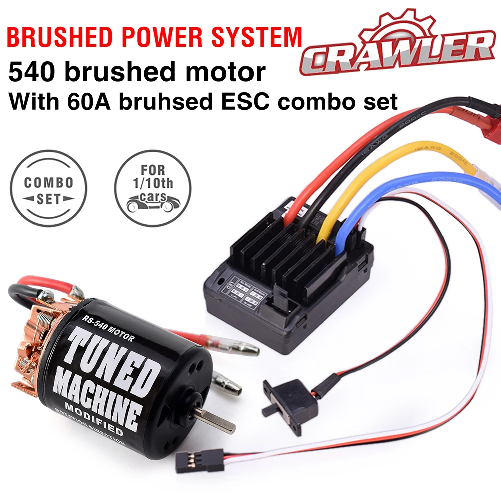 

AUSTAR 60A Brushed ESC 2-3S LiPo Electric Speed Controller Car Accessories for 1/10 RC Crawlers Cars