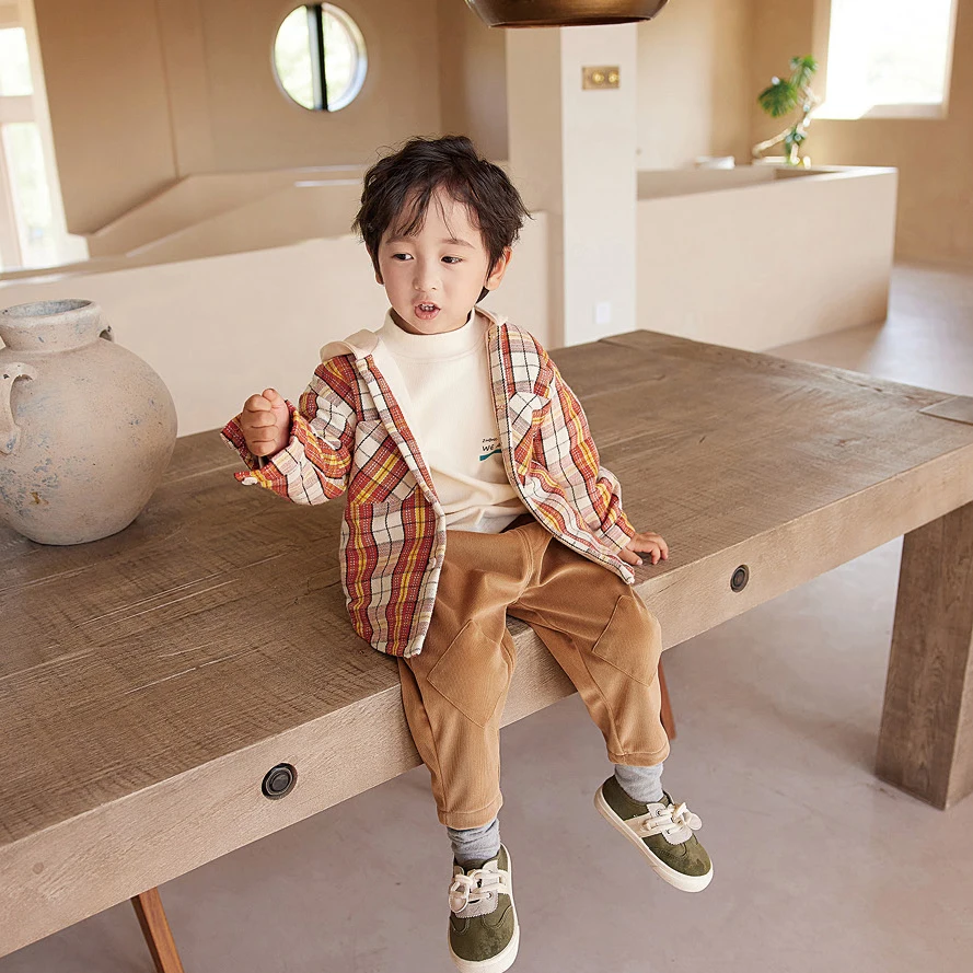 

Boys and Girls Pants Knit Elastic 2021 New Kids Spring Pants Children Clothes