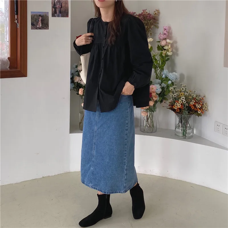 

BETHQUENOY oversized shirt women clothes white blouse chemisier femme blusas para mujer camisa ladies tops and blouses 2020