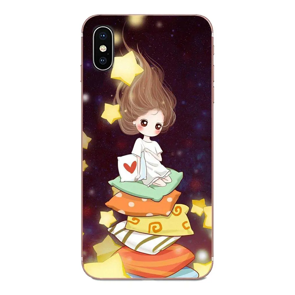 Манга Kawaii Девушка Аниме ТПУ печать для Sony Xperia Z Z1 Z2 Z3 Z4 Z5 compact Mini M2 M4 M5 T3 E3 E5 XA XA1 XZ Premium
