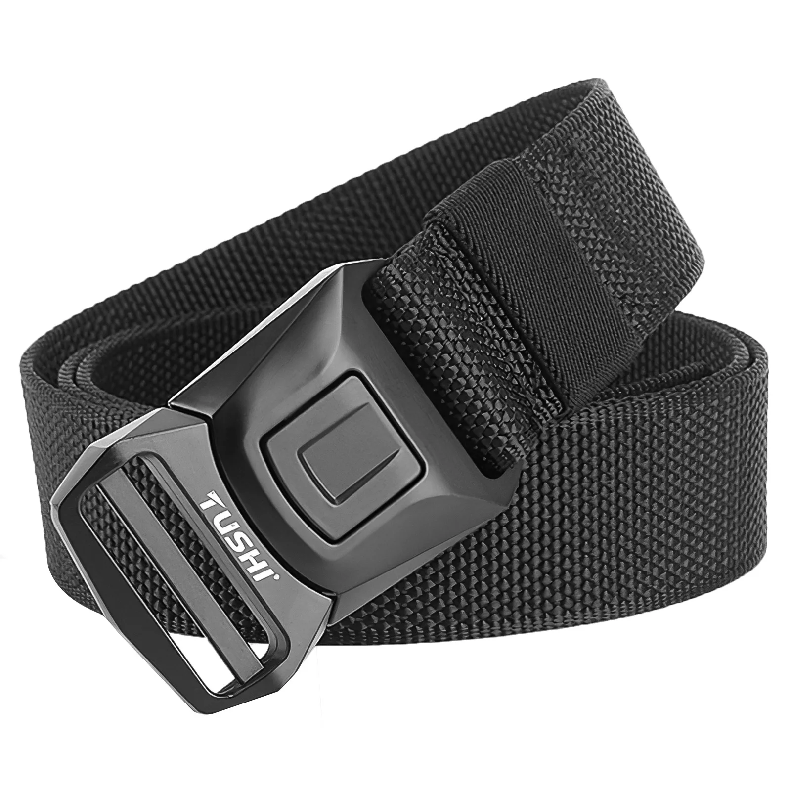 

Quick Release Buckle Outdoor Safety Outer Belt Wearable Quick-drying Pure Nylon Belt Solid Training Belt with Aluminum Alloy