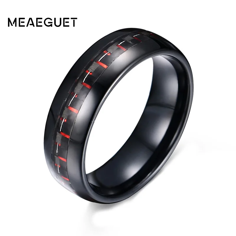 Настоящий вольфрам твердосплавное кольцо для свадьбы мужчин не Ccratch черное|tungsten