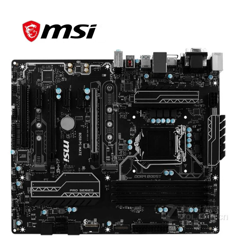 Материнская плата для MSI B250 PC MATE LGA 1151 DDR4 Intel B250M десктопная материнская SATA III USB3.0 PCI-E
