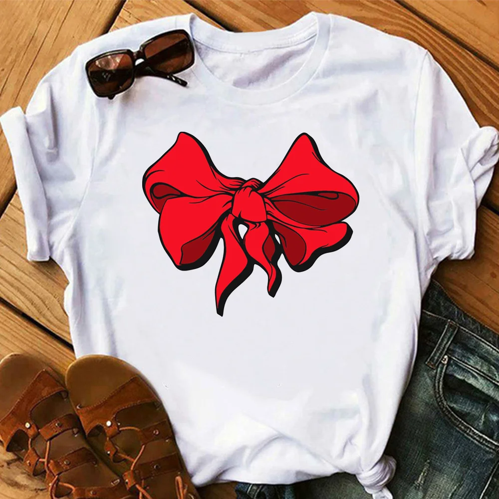 ribbon T-shirt Women's High quality printing T-shirt Short sleeve Clothes TX8895
