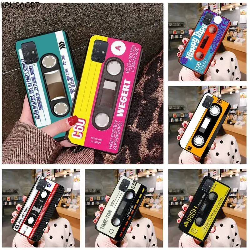 Магнитный кассета аудио лента покупателей чехол для телефона Samsung Galaxy A21S A01 A11 A31 A81